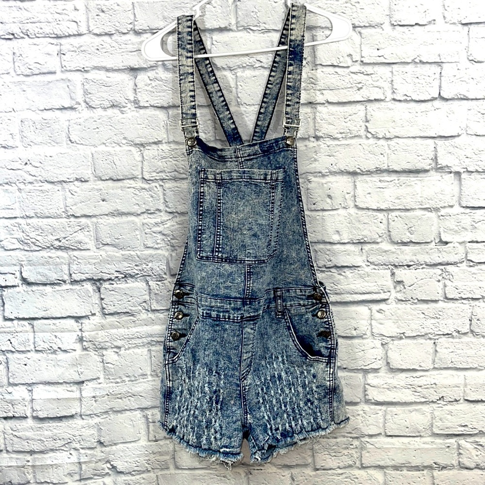 American Quality Denim Shorts Overalls
